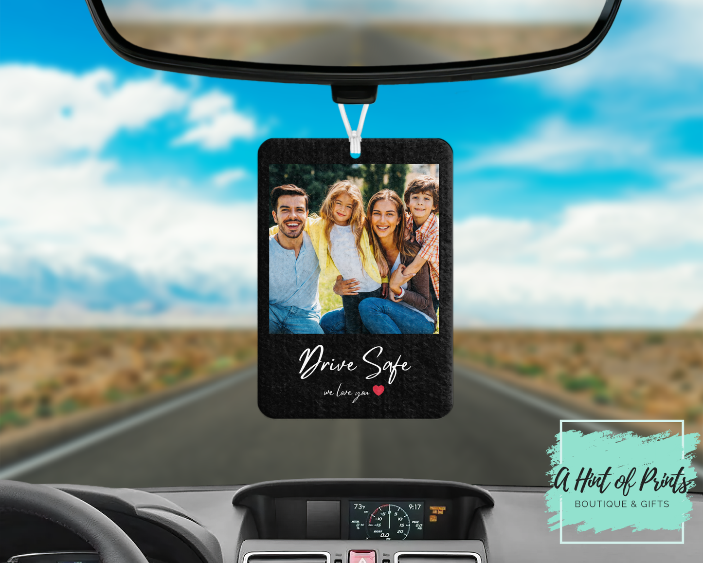 Custom Photo Car Air Freshener – Drive Safe / Get Home Safe Personalized Air Freshener