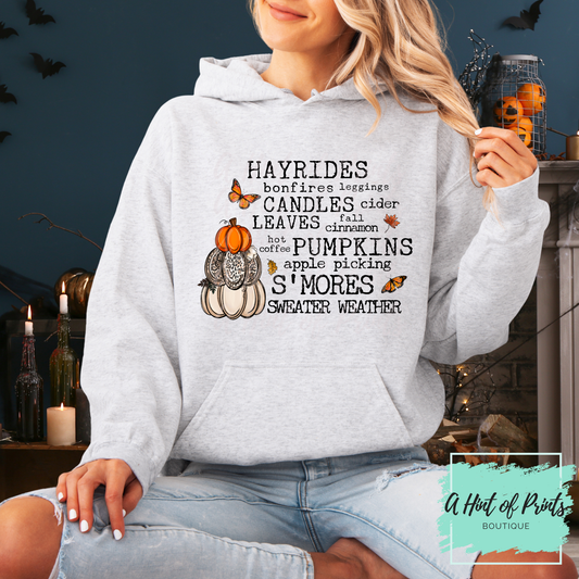 Fall Vibes Graphic Hoodie, or Crewneck | Cozy Autumn Apparel