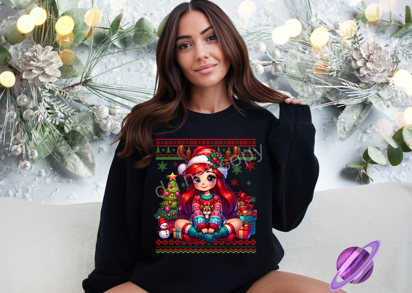 UGLY SWEATER MERMAID CREWNECK SWEATSHIRT