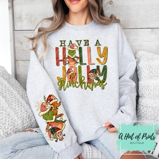 Holly Jolly Christmas Hoodie & Crewneck | Funny Holiday Sweater