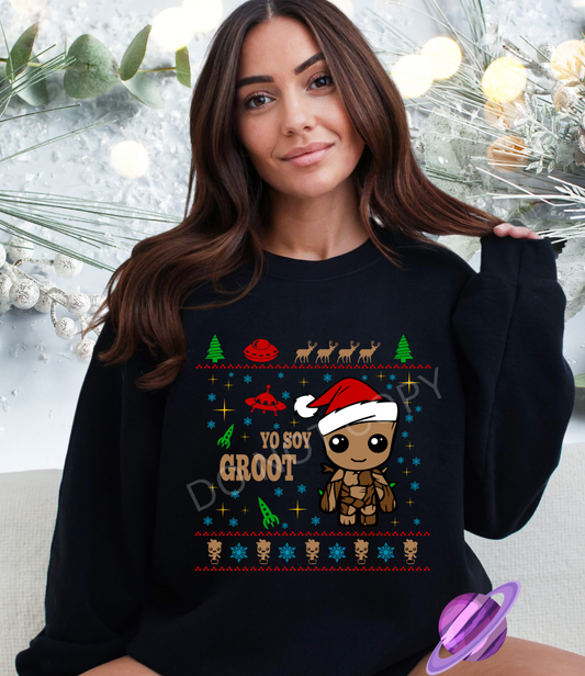 LITTLE TREE UGLY SWEATER CREWNECK SWEATSHIRT