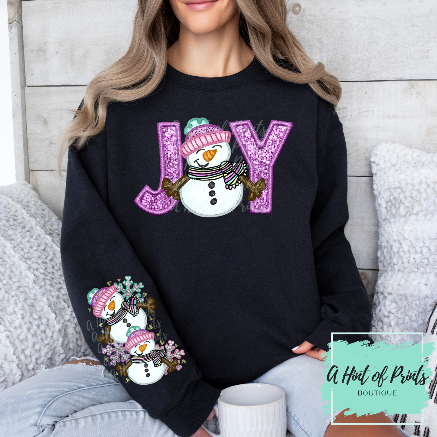 JOY Snowman Hoodie & Crewneck | Cute Cozy Christmas Sweaters