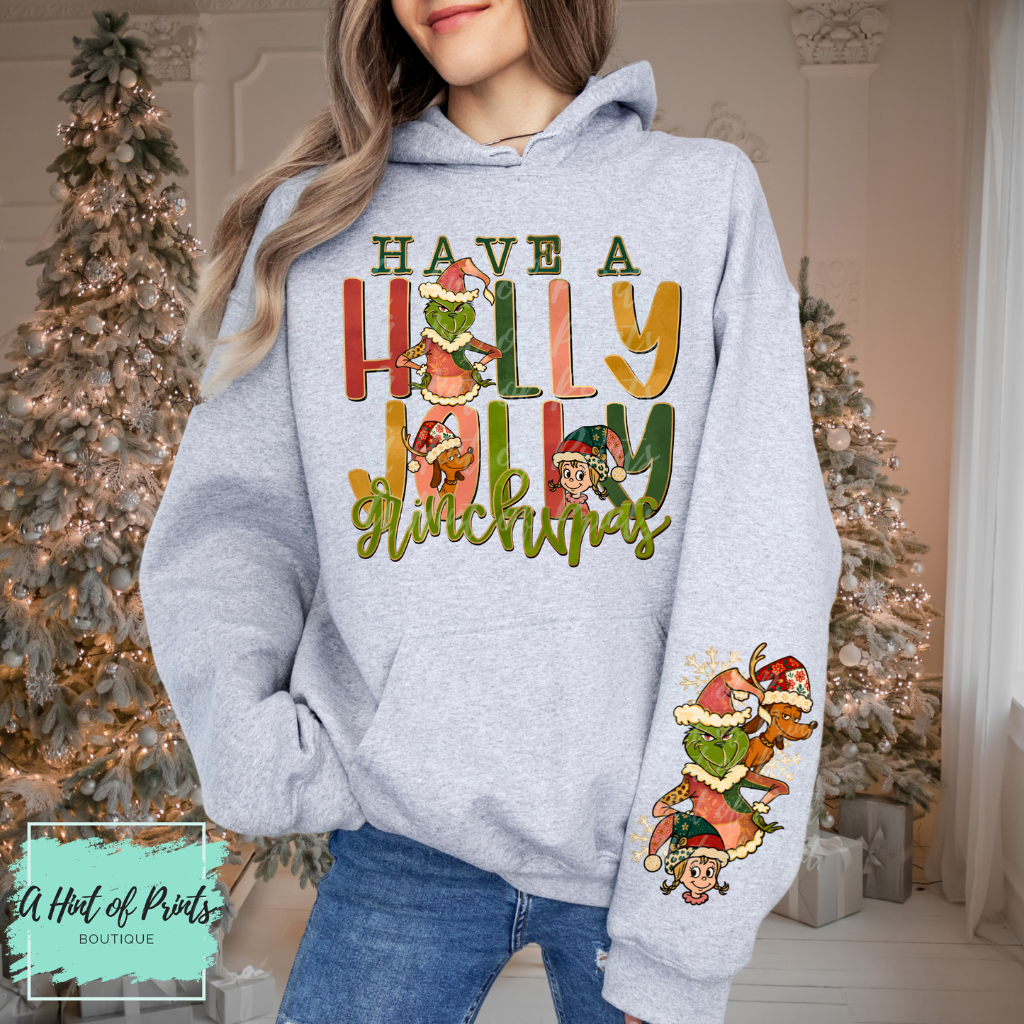 Holly Jolly Christmas Hoodie & Crewneck | Funny Holiday Sweater