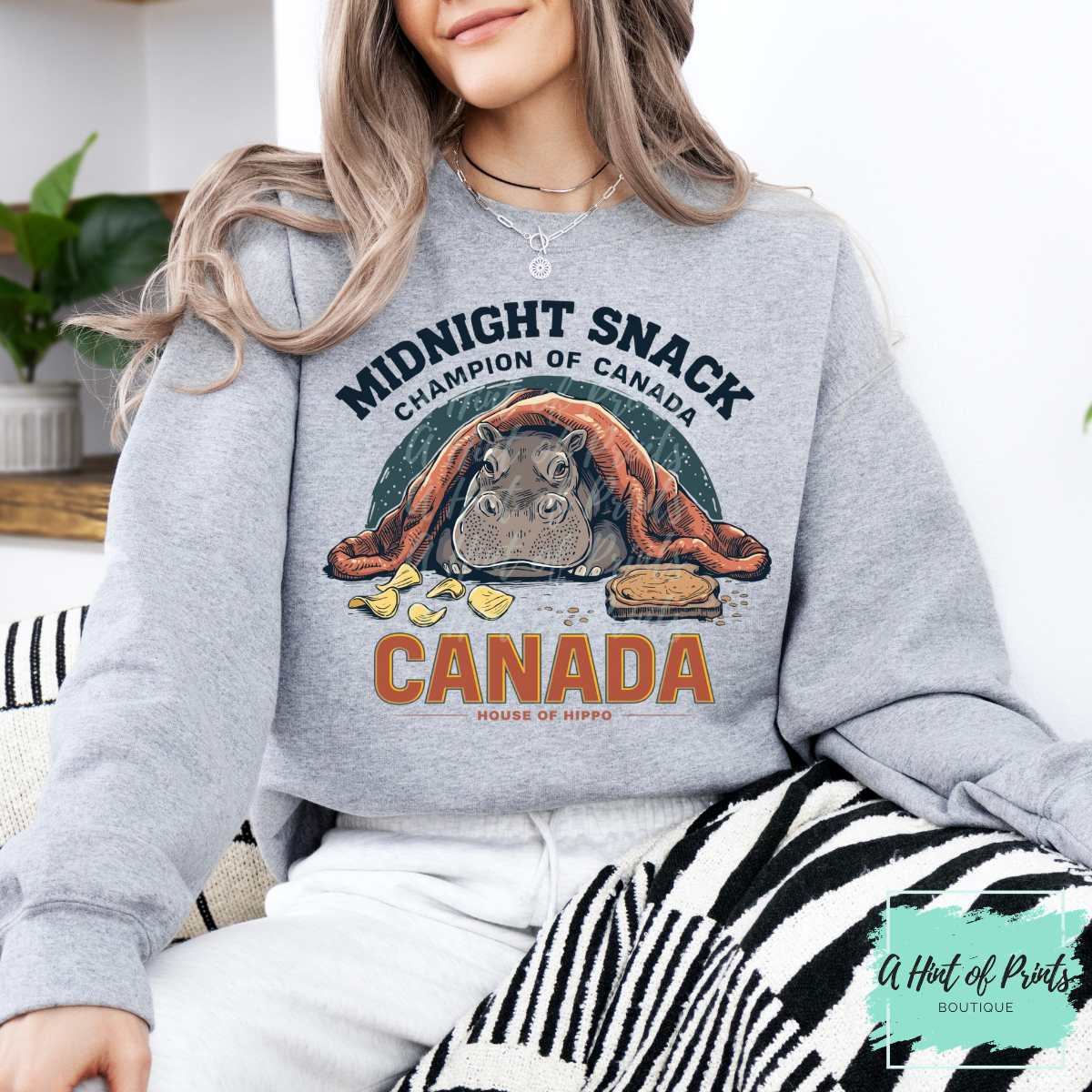 Midnight Snack Champion of Canada – House Hippo Shirt, Crewneck & Hoodie