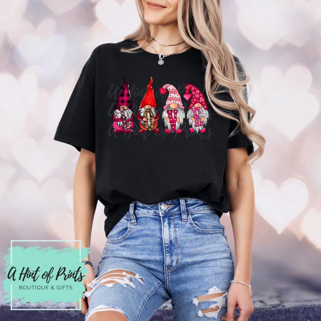 Love Gnomes - Valentine’s Day Graphic Tee, Crewneck & Hoodie