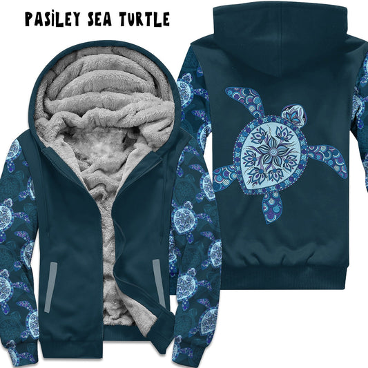 PAISLEY SEA TURTLE- FLEECE/COTTON LINED JACKETS RUN 12 PREORDER CLOSING 11/29