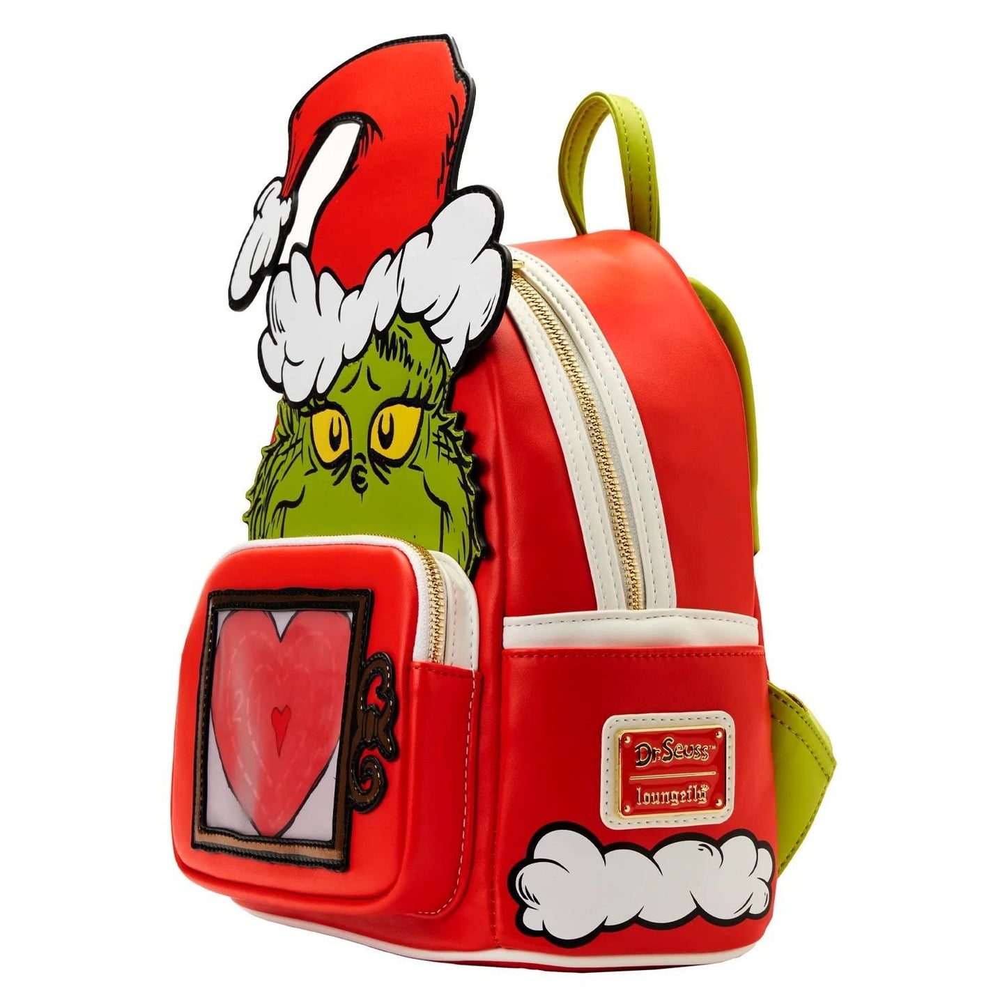 LF DR SEUSS GRINCH LENTICULAR HEART MINI BACKPACK