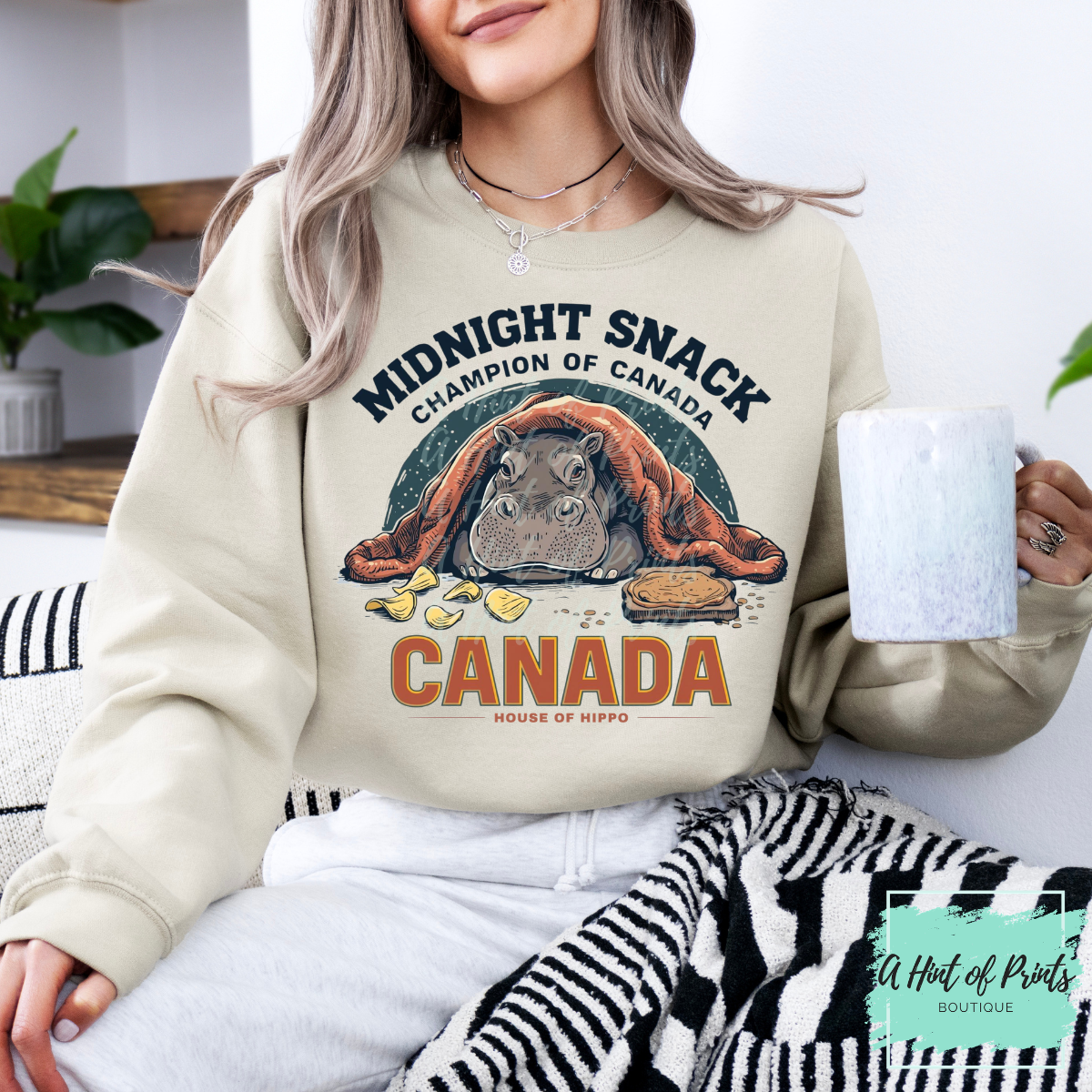 Midnight Snack Champion of Canada – House Hippo Shirt, Crewneck & Hoodie