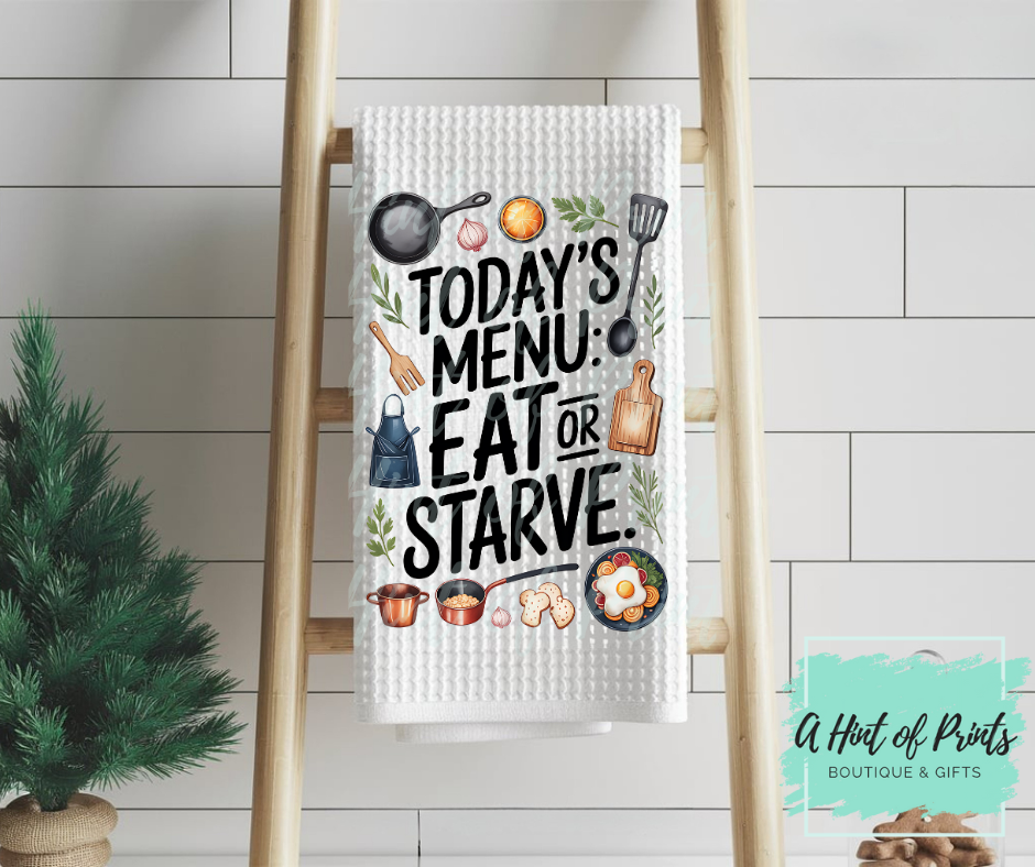 Funny Kitchen Tea Towel – Humorous Kitchen Decor (6 Designs)