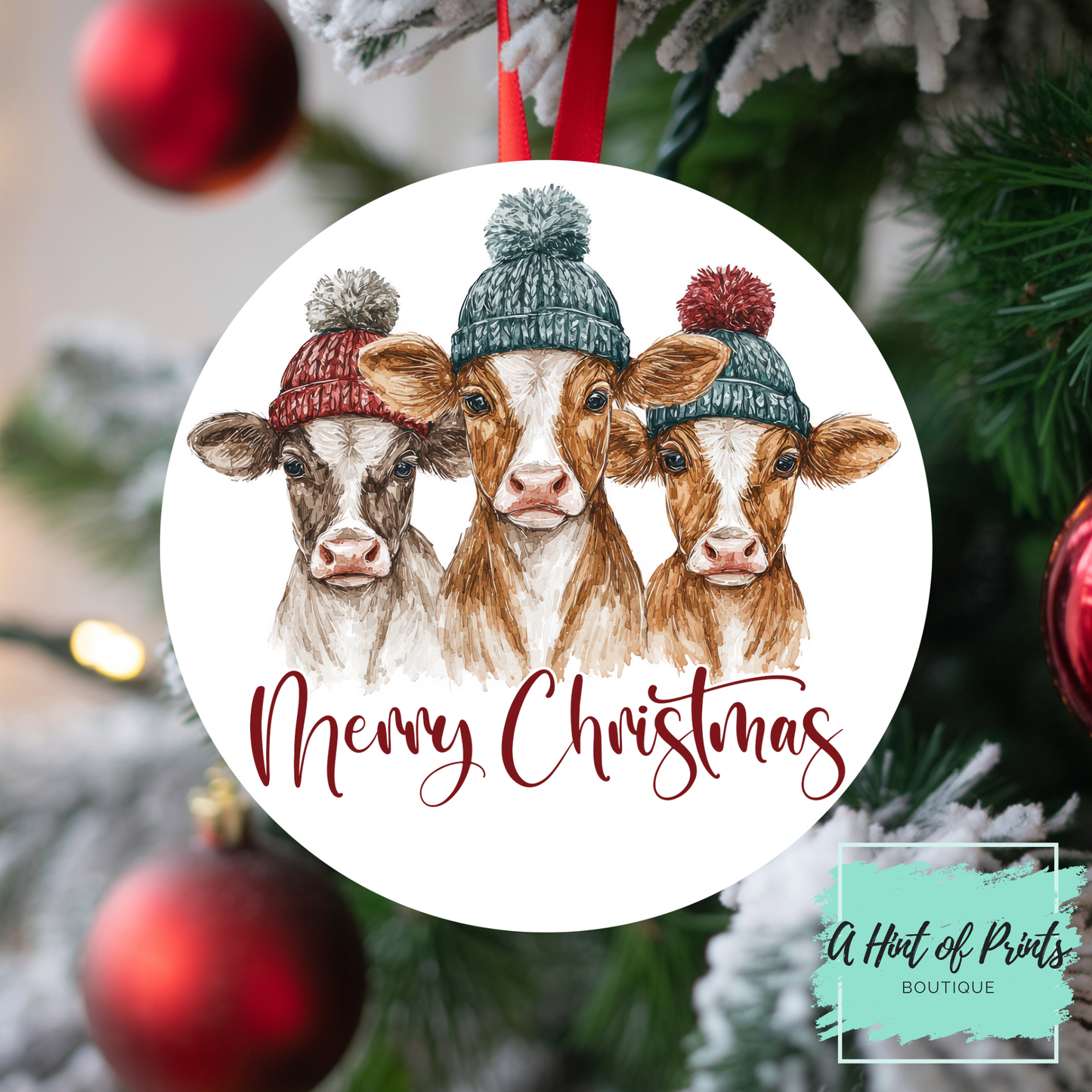 Farm Animal Christmas Ornaments | Farmhouse Holiday Decor