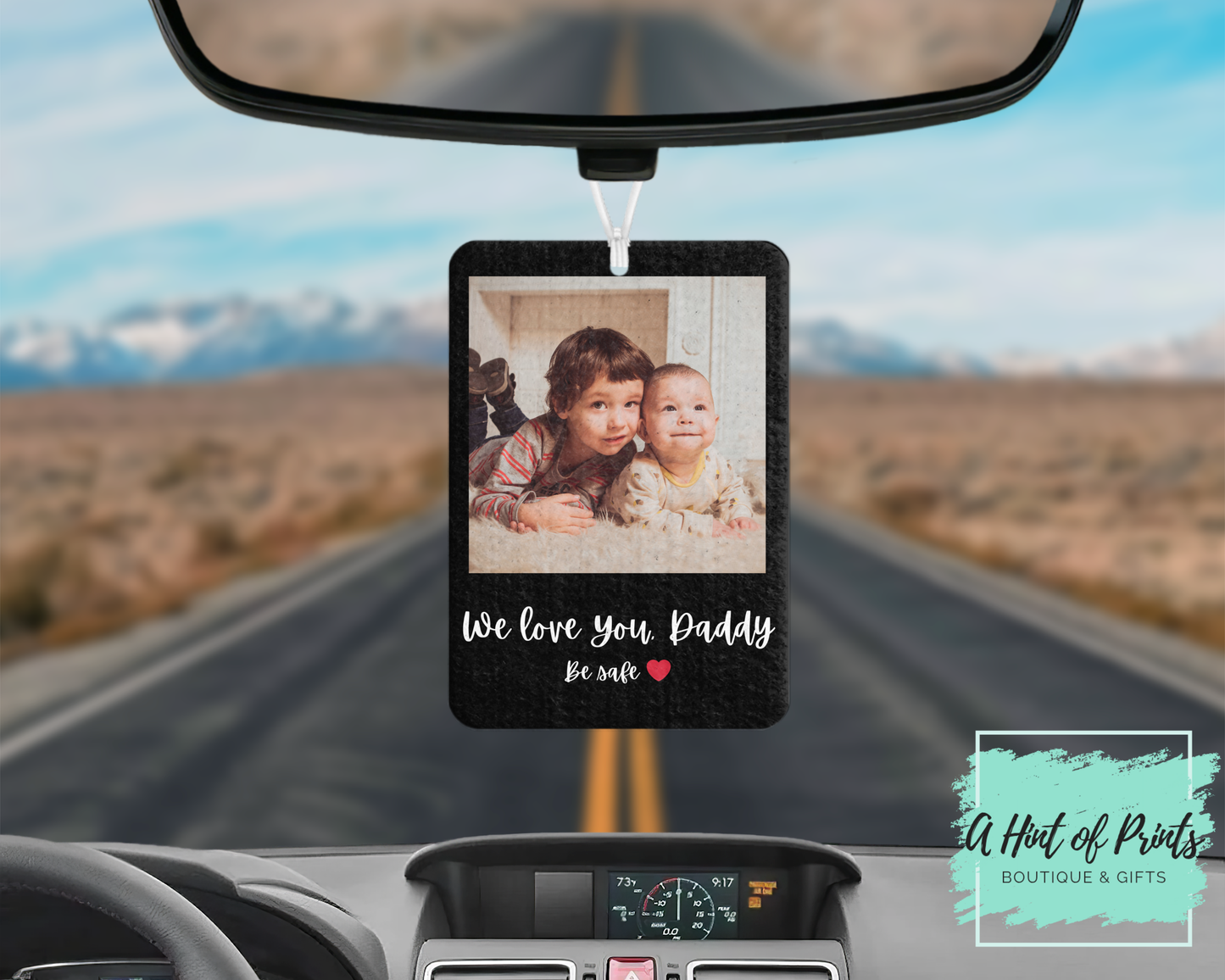 Custom Photo Car Air Freshener – Drive Safe / Get Home Safe Personalized Air Freshener