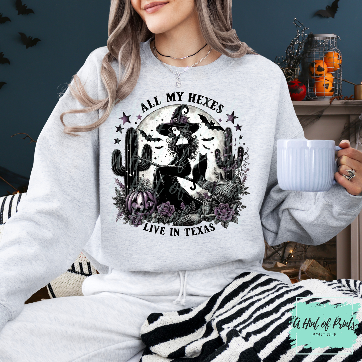 All My Hexes Live in Texas | Witchy Western Hoodie & Crewneck