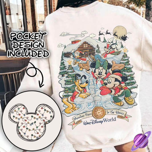 ICE CASTLE SWEATSHIRT W/ POCKET PRINT