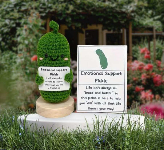 Emotional Support Crochet Pickle