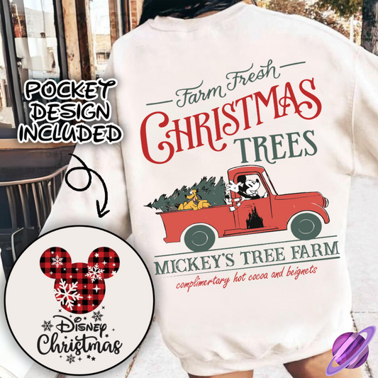 MOUSE FRESH TREES 2 SWEATSHIRT W/ POCKET PRINT