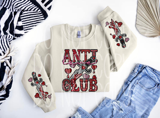 ANTI CLUB SWEATSHIRT W/ SLEEVE PRINT