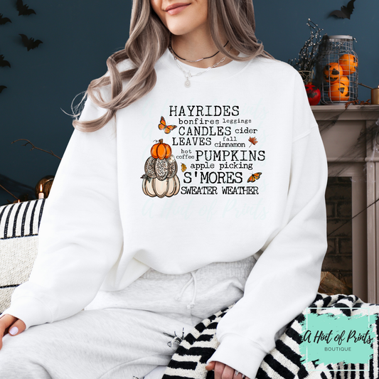 Fall Vibes Graphic Hoodie, or Crewneck | Cozy Autumn Apparel