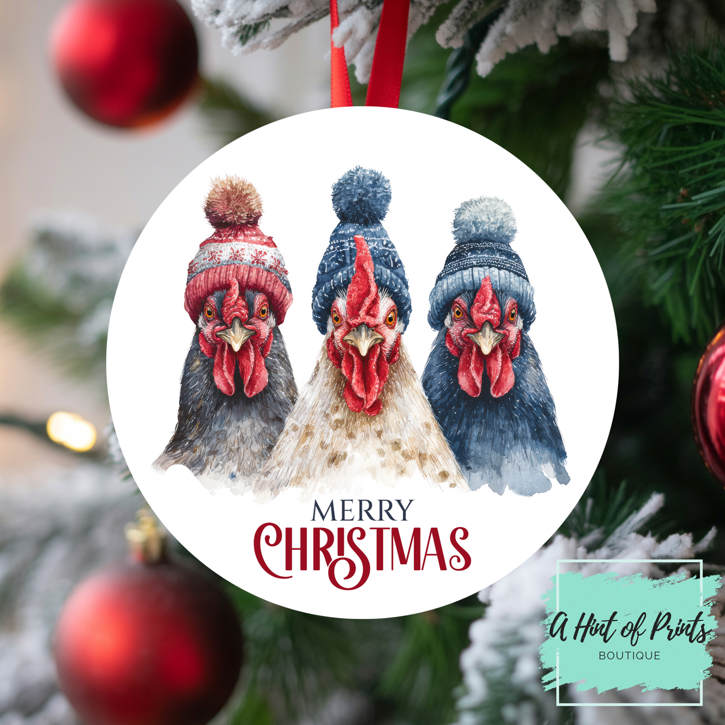 Farm Animal Christmas Ornaments | Farmhouse Holiday Decor