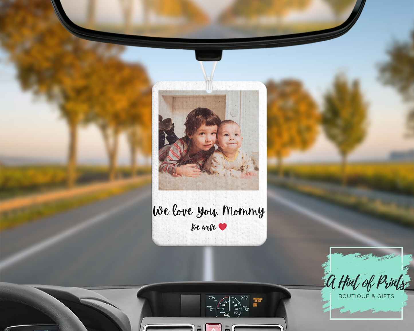 Custom Photo Car Air Freshener – Drive Safe / Get Home Safe Personalized Air Freshener