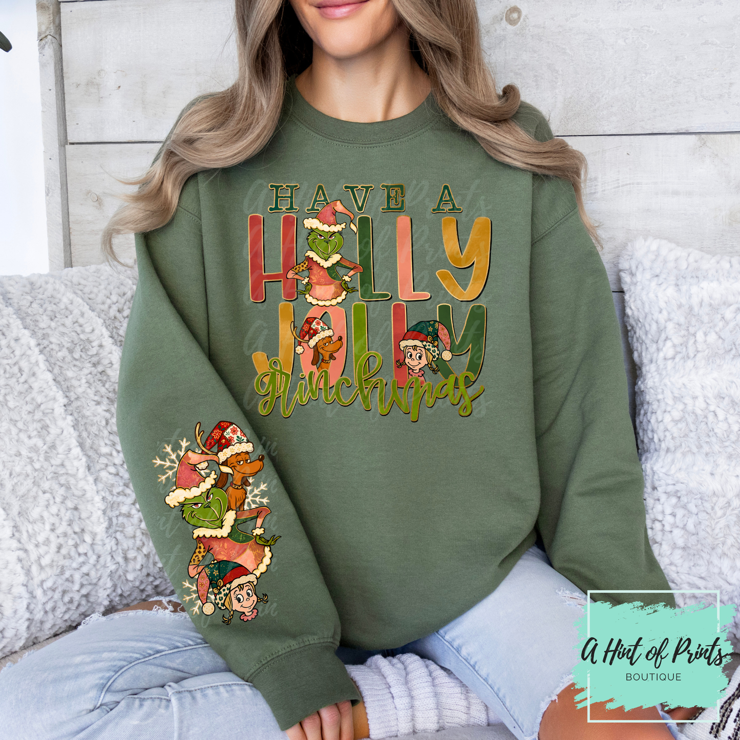 Holly Jolly Christmas Hoodie & Crewneck | Funny Holiday Sweater