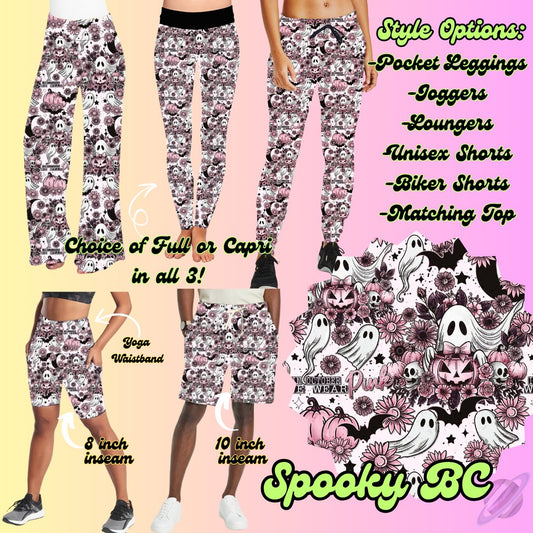 Spooky BC Full-Length Leggings with Pockets | Halloween Pink