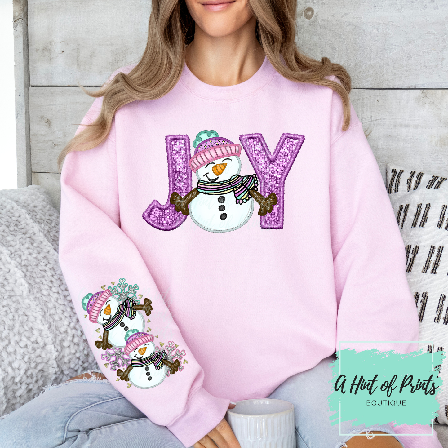 JOY Snowman Hoodie & Crewneck | Cute Cozy Christmas Sweaters