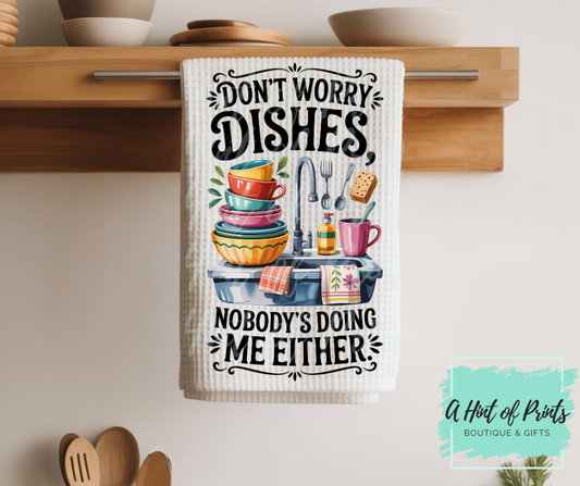Funny Kitchen Tea Towel – Humorous Kitchen Decor (6 Designs)