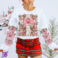 POINSETTIA CROSS - CREWNECK SWEATSHIRT W/ SLEEVE PRINT