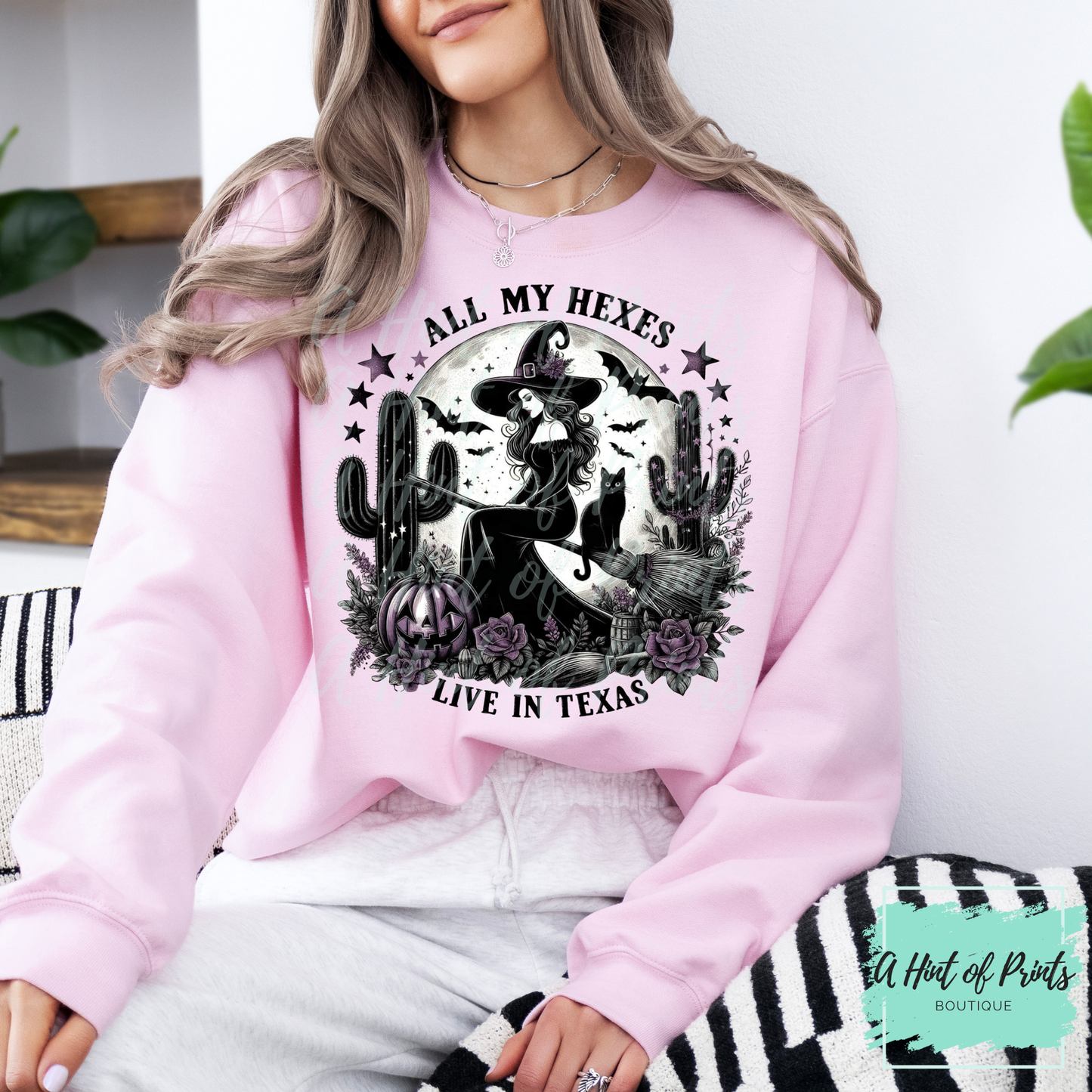 All My Hexes Live in Texas | Witchy Western Hoodie & Crewneck