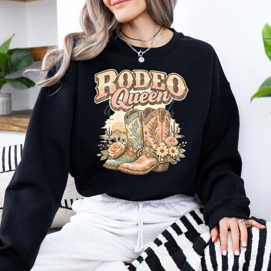 Rodeo Queen Western Graphic Hoodie | Vintage Cowgirl Design