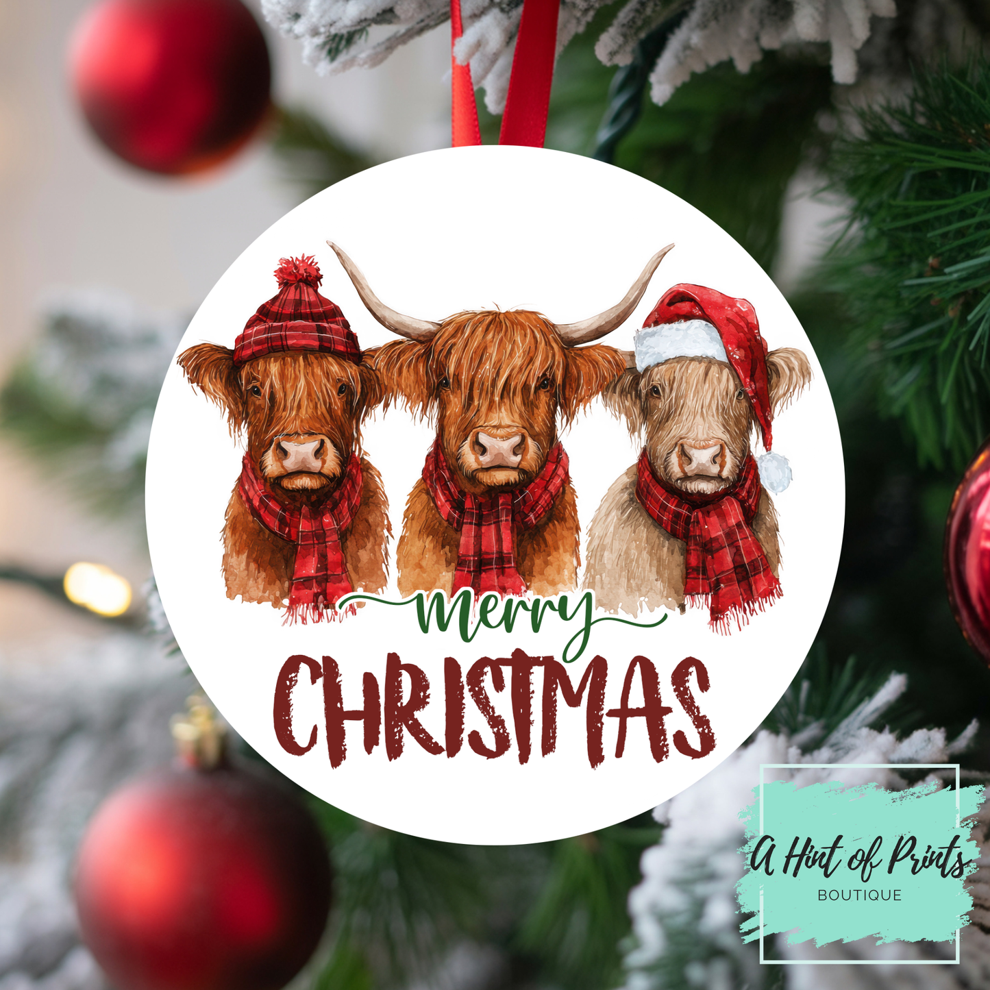 Farm Animal Christmas Ornaments | Farmhouse Holiday Decor