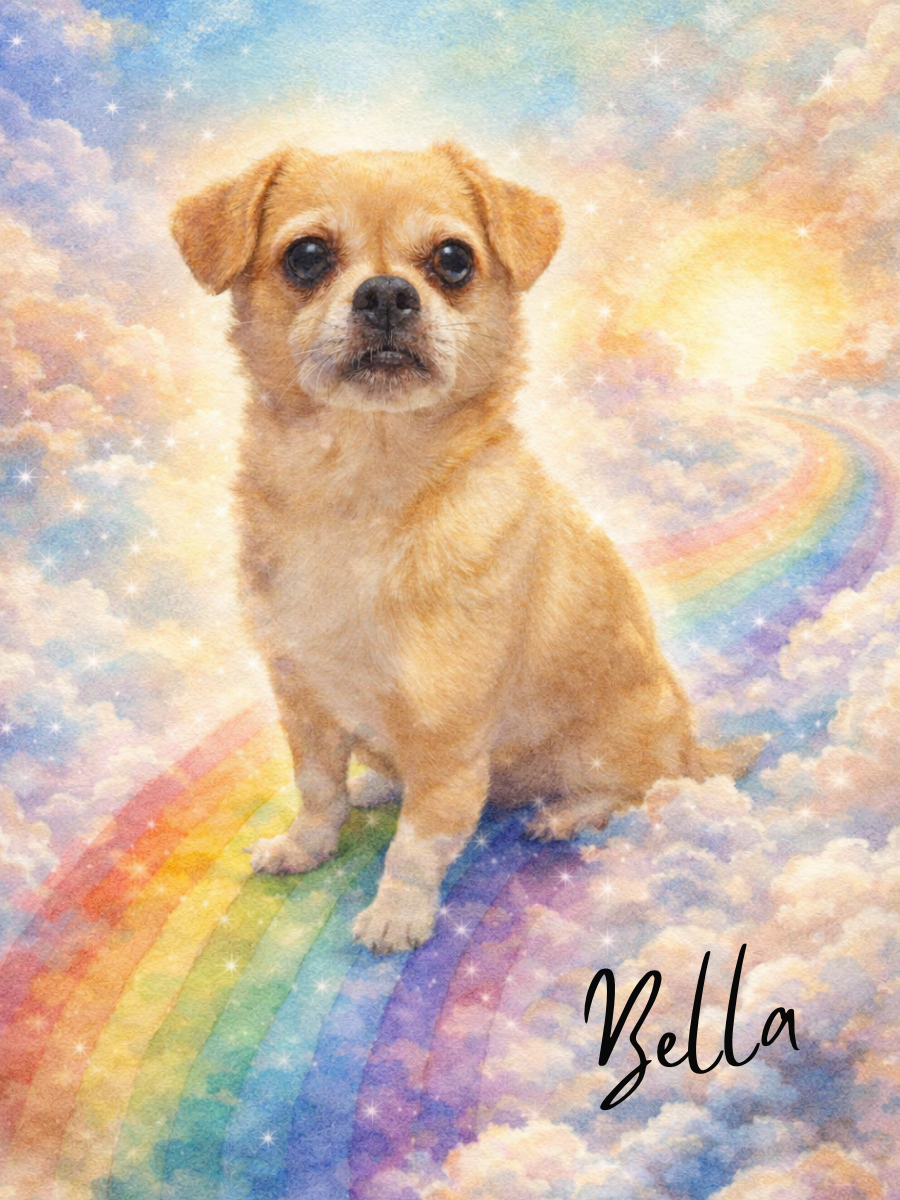 Custom Pet Memorial Reusable Air Freshener – Personalized Rainbow Bridge Keepsake