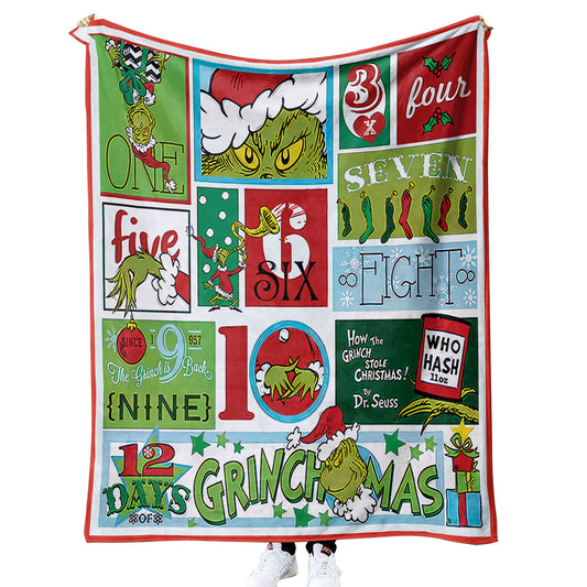 Magical Cartoon Christmas Throw Blankets | 50x60” Soft Fleece Holiday Throw