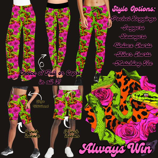 ALWAYS WIN- LEGGING/JOGGER/LOUNGER/SHORTS - EDGY PREORDER CLOSING 2/26