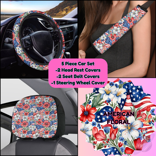 5 PIECE CAR SET-AMERICAN FLORAL-PREORDER CLOSING 9/5