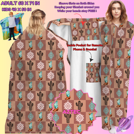 WEARABLE THROW RUN-AZTEC -PREORDER CLOSING 8/31