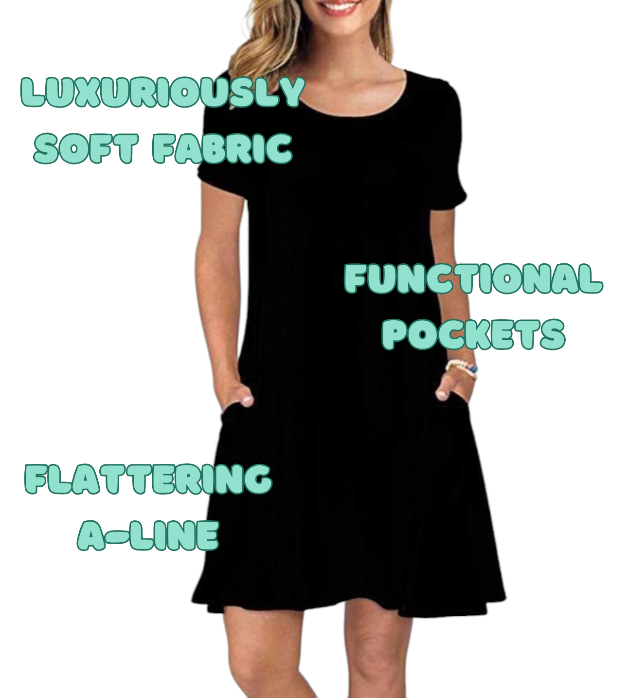 Black T-shirt Pocket Dress