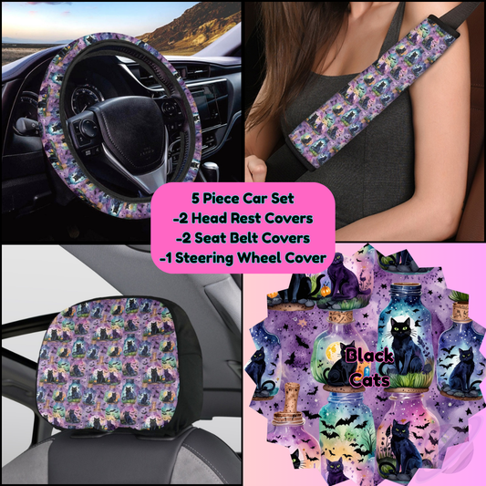 5 PIECE CAR SET-BLACK CATS-PREORDER CLOSING 9/5