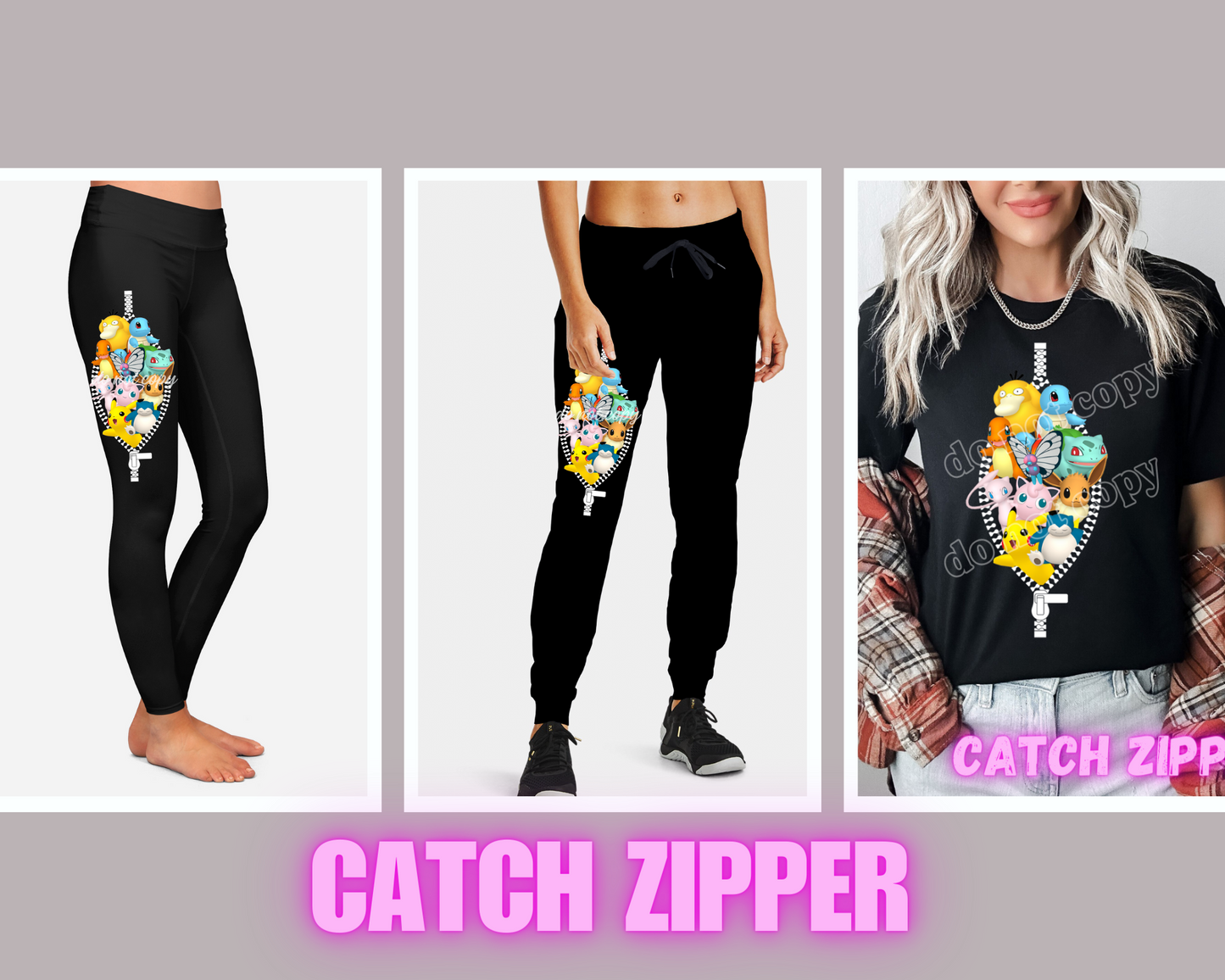 ZIPPER RUN- CATCH ZIPPER - LEGGINGS/CAPRI PREORDER CLOSING 1/29 ETA APRIL