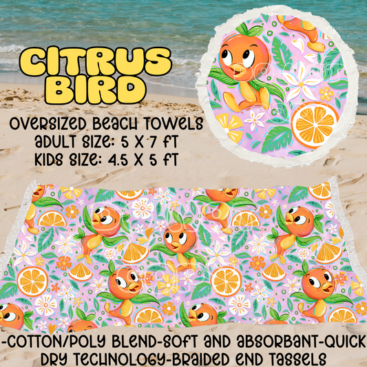 CITRUS BIRD - OVERSIZED BEACH TOWEL RUN 5 - PREORDER CLOSING 3/23