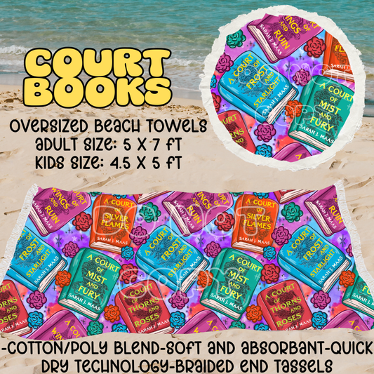 COURT BOOKS - OVERSIZED BEACH TOWEL RUN 5 - PREORDER CLOSING 3/23