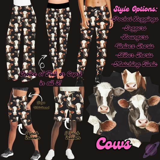 COWS - LEGGING/JOGGER/LOUNGER/SHORTS - PRETTY RUN PREORDER CLOSING 3/21