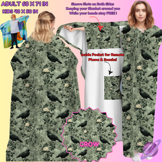 WEARABLE THROW RUN-CROW-PREORDER CLOSING 8/31