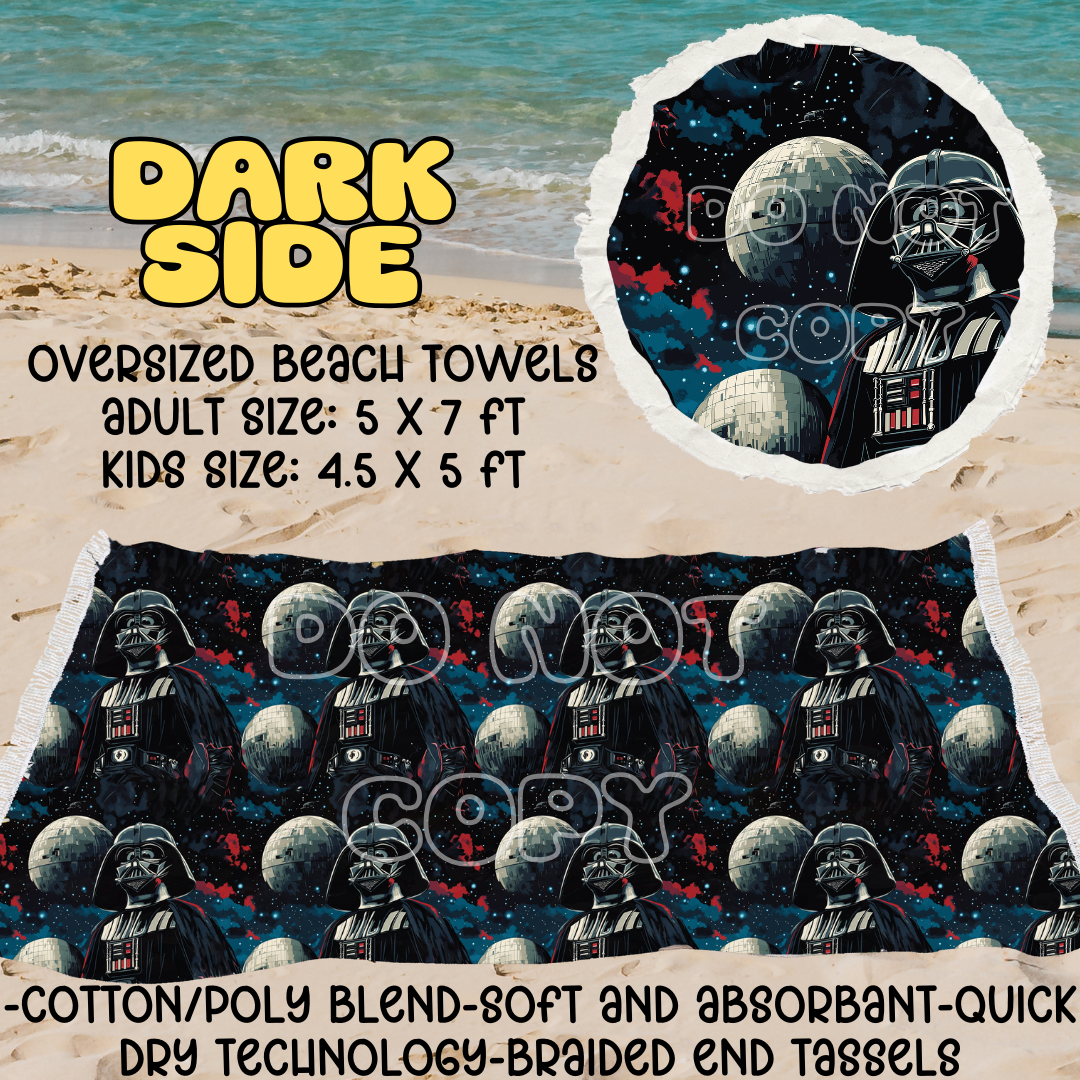 DARK SIDE - OVERSIZED BEACH TOWEL RUN 5 - PREORDER CLOSING 3/23