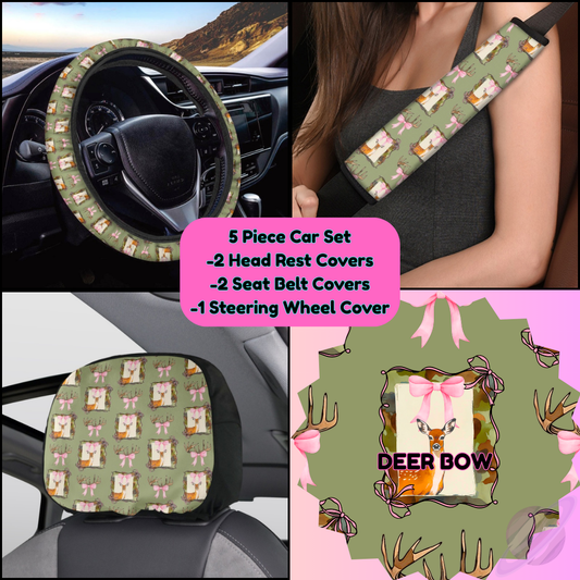 5 PIECE CAR SET-DEER BOW-PREORDER CLOSING 9/5