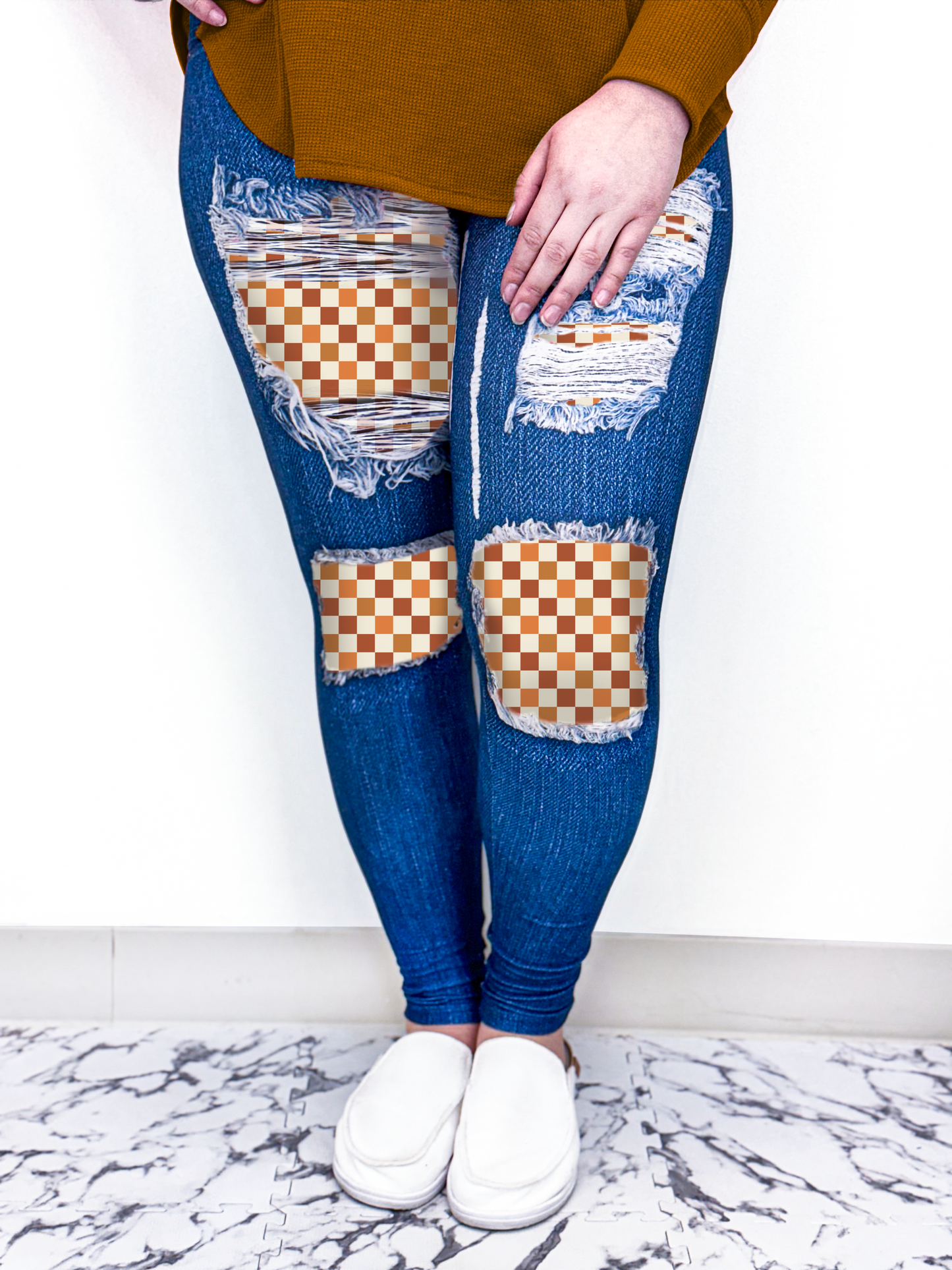 Fall Denim Leggings w/ Back Pockets!