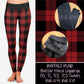 Buffalo Plaid Fleece Lined Leggings with side pockets