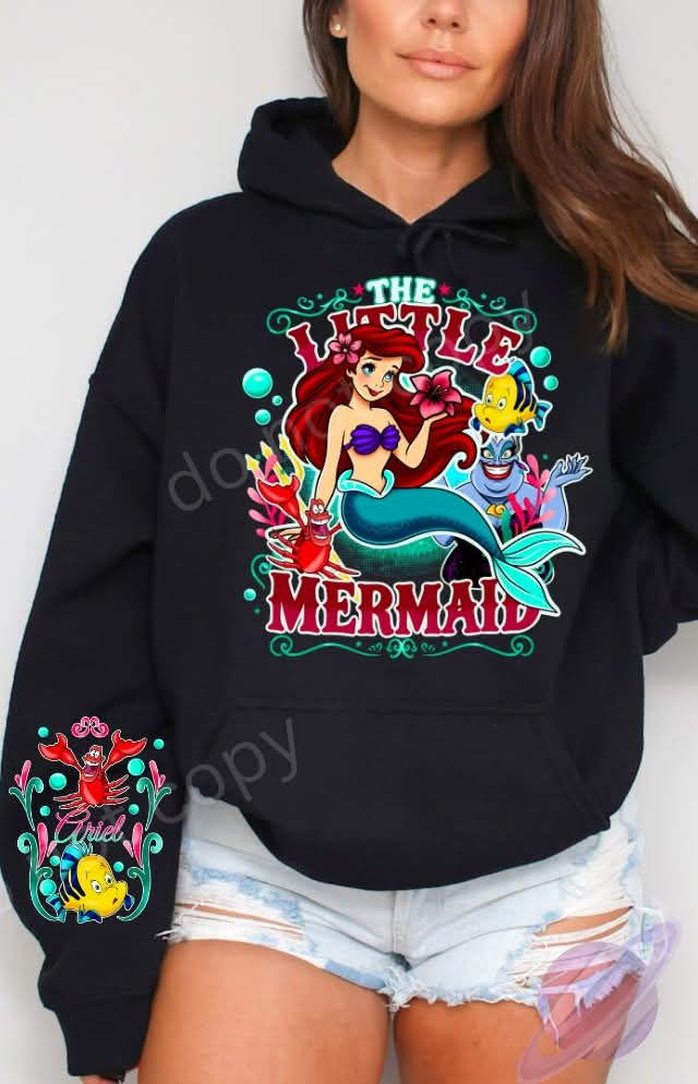 MERMAID HOODIE FRONT & SLEEVE DESIGN