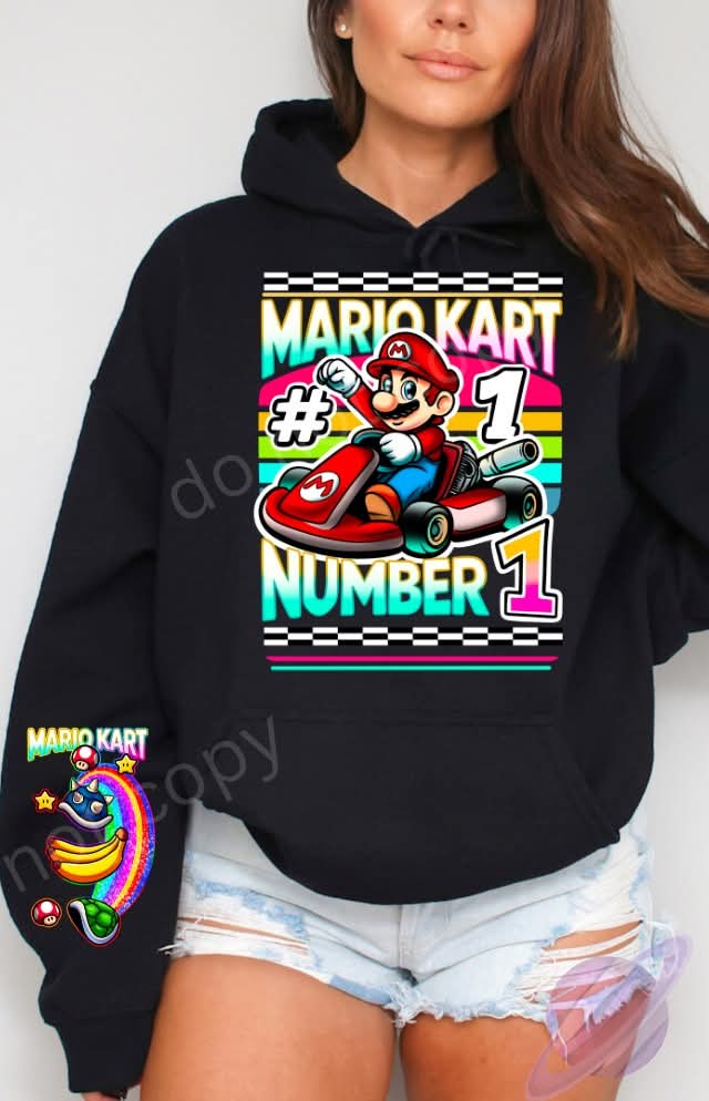 KART HOODIE FRONT & SLEEVE DESIGN