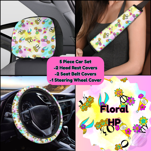 5 PIECE CAR SET-FLORAL HP-PREORDER CLOSING 9/5